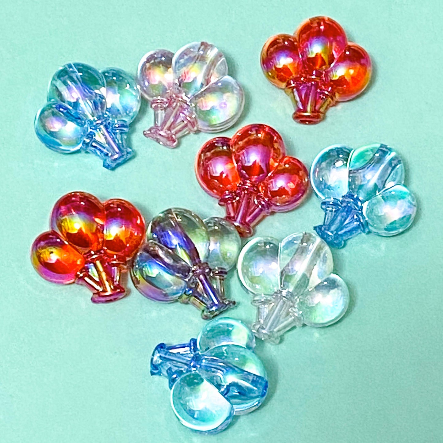 jumbo acrylic pearly pearl bead beads large big cube cubes chunky kitty iridescent cat cats balloon balloons big eye eyes black  uk cute kawaii craft supplies beaded pen pens make your own jewellery