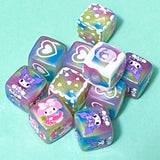 jumbo acrylic pearly pearl bead beads large big cube cubes chunky hello kitty iridescent cat cats balloon balloons big eye eyes black sanrio uk cute kawaii craft supplies beaded pen pens make your own jewellery