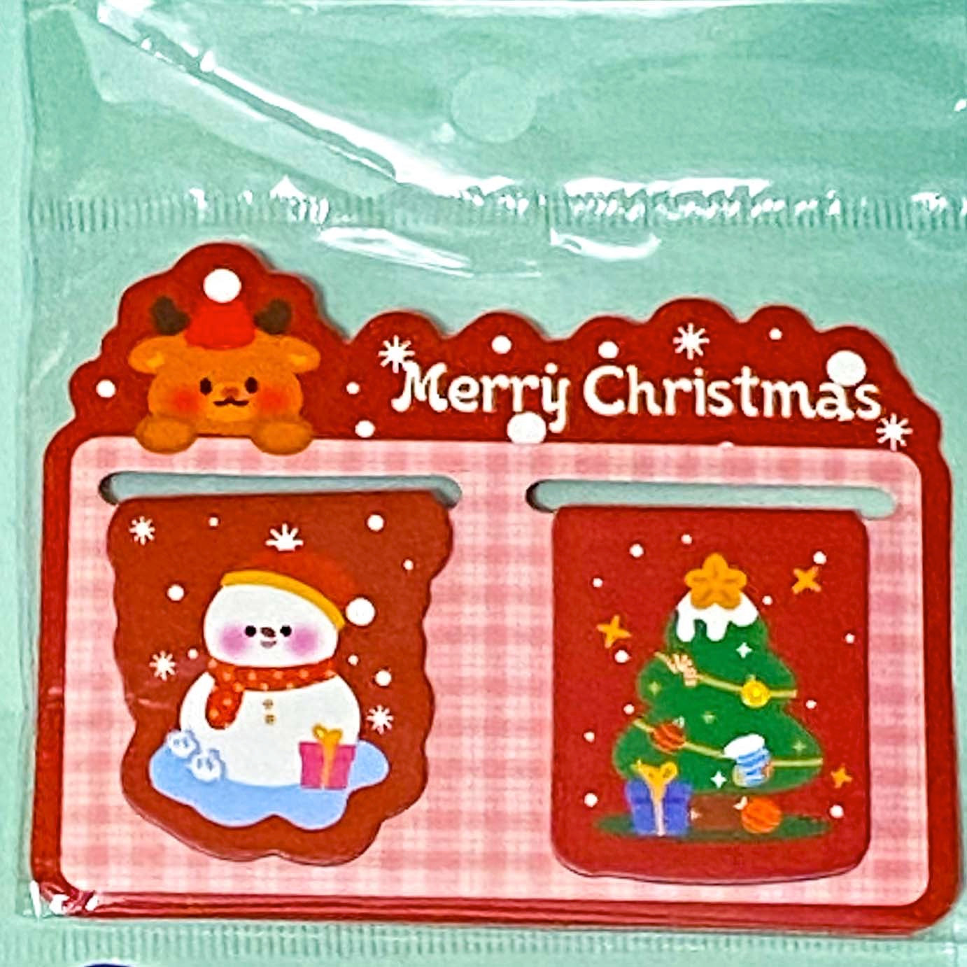 christmas bookmark duo set pair magnetic bookmarks book marks flexible festive gift gfits for book lovers bookworm uk cute kawaii stocking filler fillers bargain stationery present for kids her gingerbread men man santa reindeer rudolph snowman