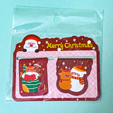 christmas bookmark duo set pair magnetic bookmarks book marks flexible festive gift gfits for book lovers bookworm uk cute kawaii stocking filler fillers bargain stationery present for kids her gingerbread men man santa reindeer rudolph snowman