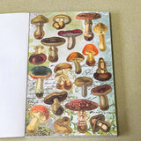 vintage old carnival tour sticker book featuring botanical roses, mushrooms, woodland animals, antique ephemera, correspondence stickers, fruit labels, Parisian motifs and cottage garden illustrations. Book of 30 pages of matte paper stickers.