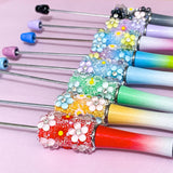 sparkly ornate rhinestone glitter glittery ombre pen blank base for beaded pens uk cute kawaii craft supplies shop store stationery pretty glittery floral flower flowers make your own jewellery black pink lilac orange peach red green