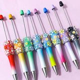 sparkly ornate rhinestone glitter glittery ombre pen blank base for beaded pens uk cute kawaii craft supplies shop store stationery pretty glittery floral flower flowers make your own jewellery black pink lilac orange peach red green
