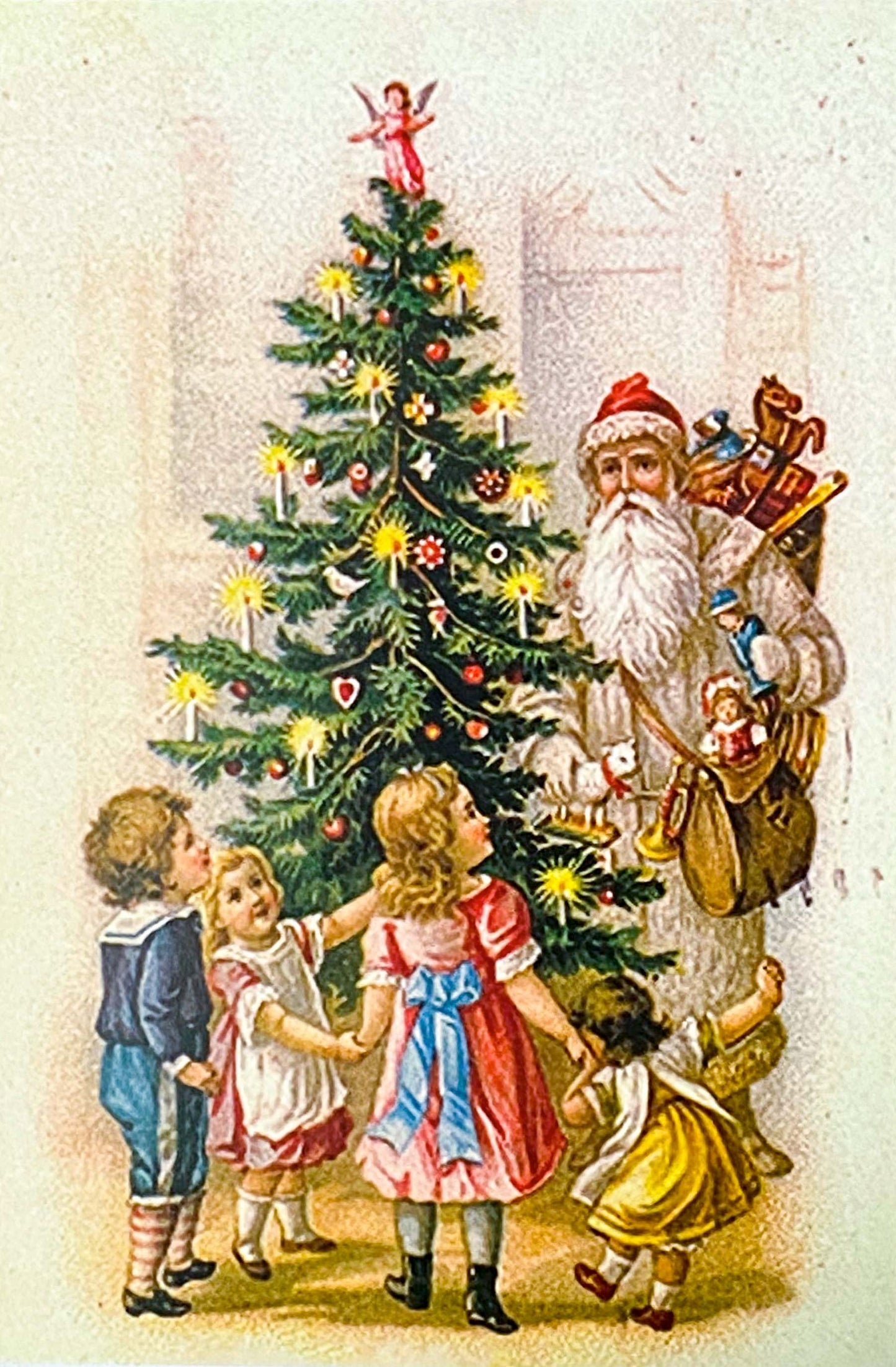 nostalgic christmas feastive victorian retro vintage postcard postcards post card cards uk cute kawaii stationery gift gifts santa claus deer snow girl 