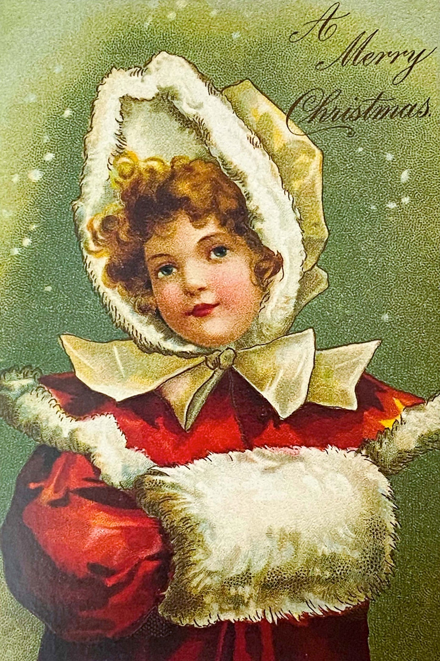 nostalgic christmas feastive victorian retro vintage postcard postcards post card cards uk cute kawaii stationery gift gifts santa claus deer snow girl 