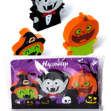 mini pack of 3 halloween eraser erasers puckator spooky set pumpkin witch dracula uk cute kawaii kids gift gifts shop store present stocking filler fillers uk