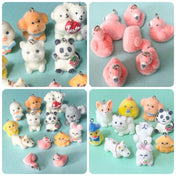 cute kawaii flocked fuzzy furry charm charms pendant pendants uk craft supplies shop store jewellery making cat puppy dog kitten polar bear duck chick chicken panda pandas poodle white orange blue yellow  koala koalas polar bear bears flamingo flamingos