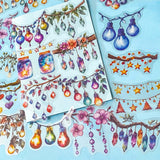 TWINKLING LIGHTS Clear Stickers- 22 Large Decorative Stickers (65mm)