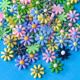 daisy daisies resin plastic acrylic flower flowers floral flatback flat back backs flatbacks fb fbs embellishment pretty craft supplies crafts  shop store uk kawaii cute colourful 13mm chunky 3d