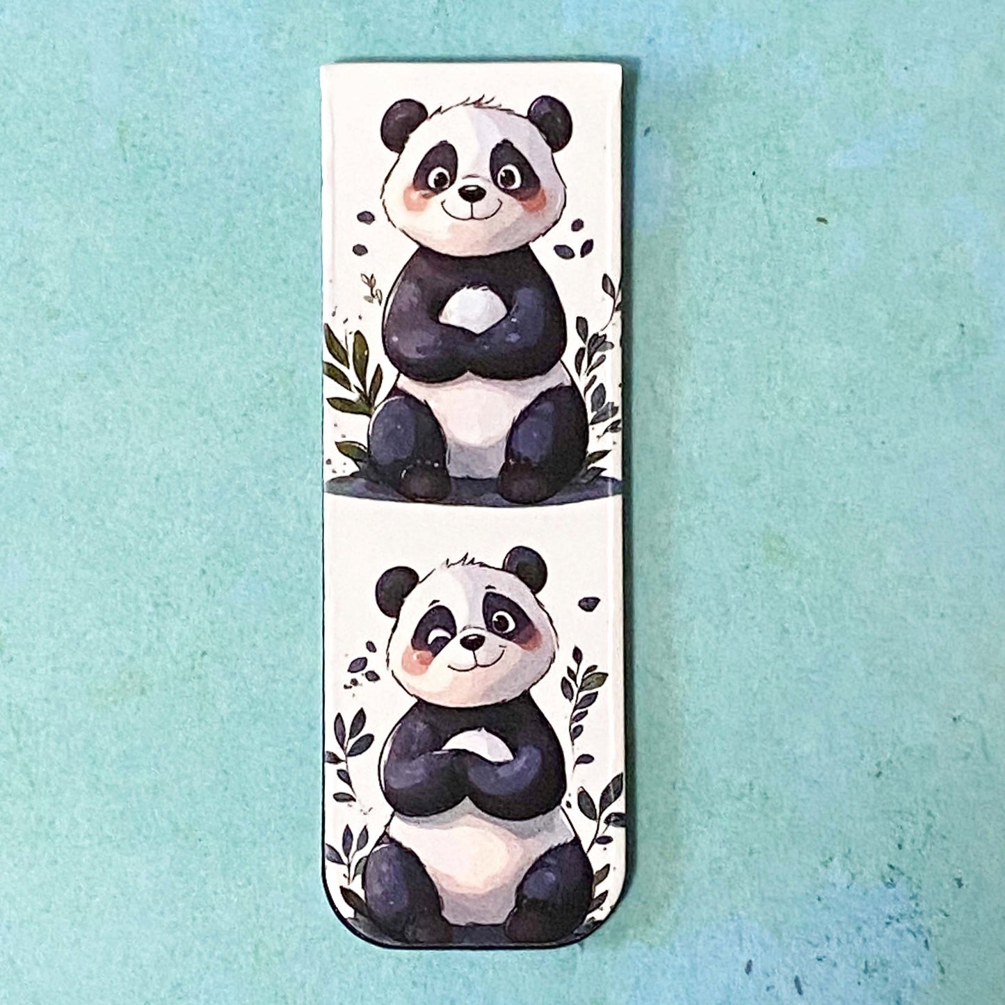 panda pandas magnetic book mark bookmark bookmarks cute kawaii gift gifts uk shop store pretty folding small mini present ideas floppy bookmk  fun