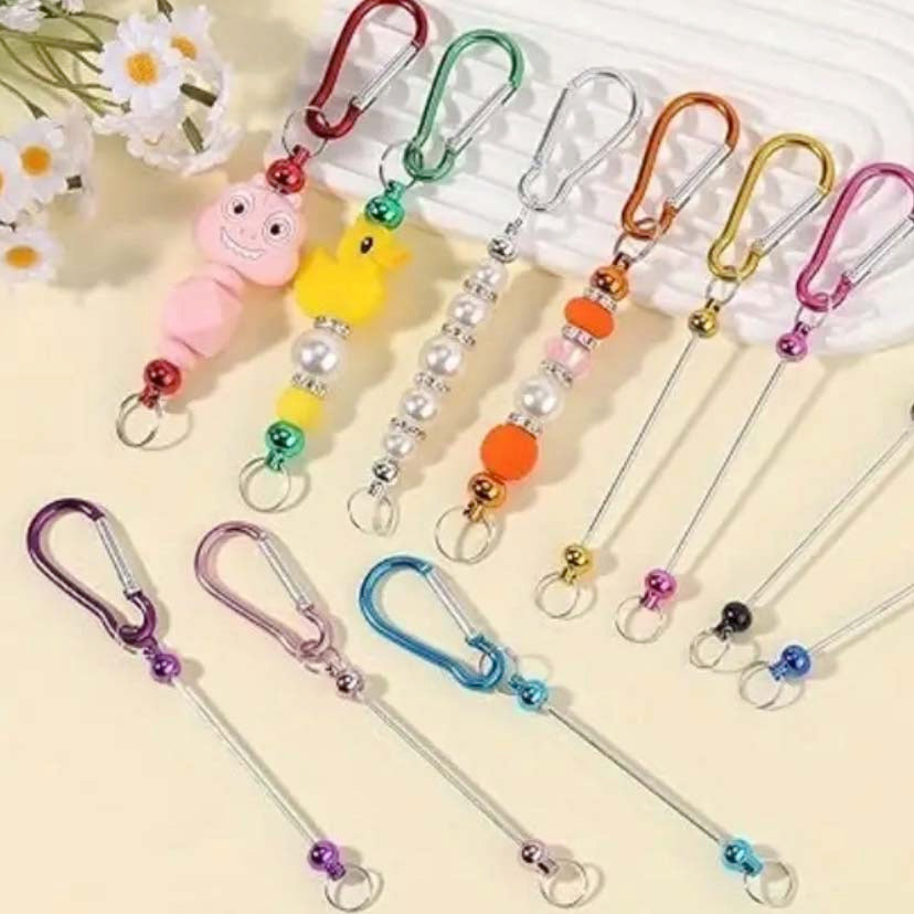 Metal KEYRING CLIP BLANK Make your own Beaded KEY RING