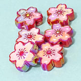JUMBO ACRYLIC IRIDESCENT FLOWER BEADS 20mm