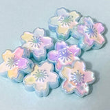 JUMBO ACRYLIC IRIDESCENT FLOWER BEADS 20mm