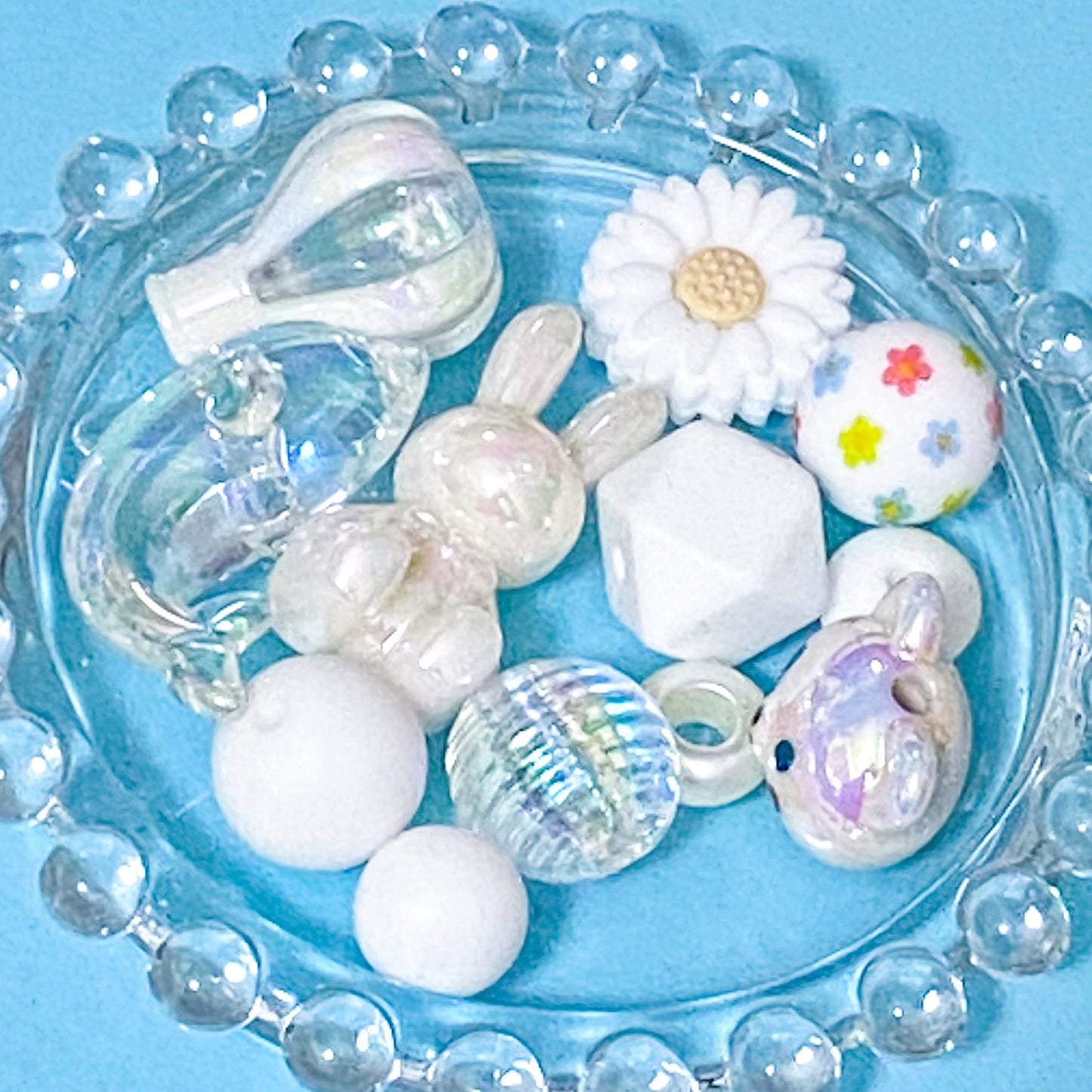 COLOUR THEMED Bead Bundle of 12 Large Acrylic & Silicone