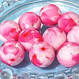 FLORAL & BUTTERFLY Large SILICONE BEADS 16mm Flower print  PINK LILAC BLUE YELLOW