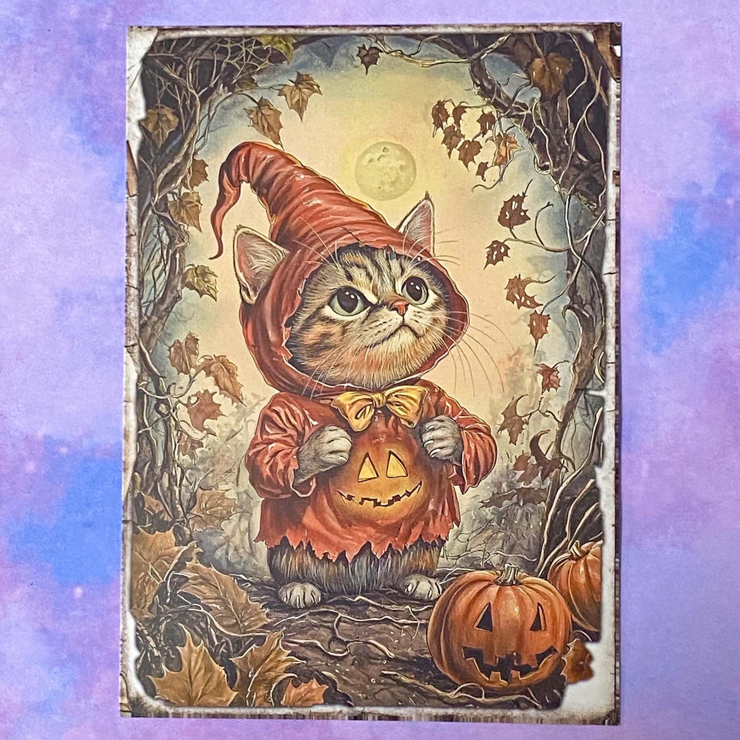 pumpkin pumpkins retro vintage halloween spooky animal animals woodland cute kawaii creatures postcard postcards post card cards sticker stickers hedgehog squirrel cat kitten dog puppy rabbit stoat weasel mouse mice owl bird uk stationery supplies planner addict gift gifts shop store deer