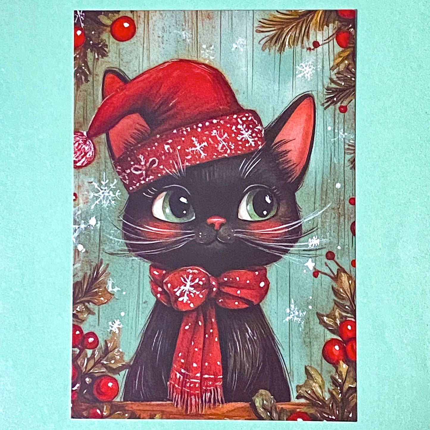 cute kawaii postcard postcards post card cards uk individual animal animals stationery shop store uk polar bear bears hedgehog hedgehogs fox foxes rabbit rabbits bunny bunnies hare hares cat cats kitten owl owls bird birds puppy dog dogs colourful red and green festive christmas foliage holly berries woodland snow snowflakes