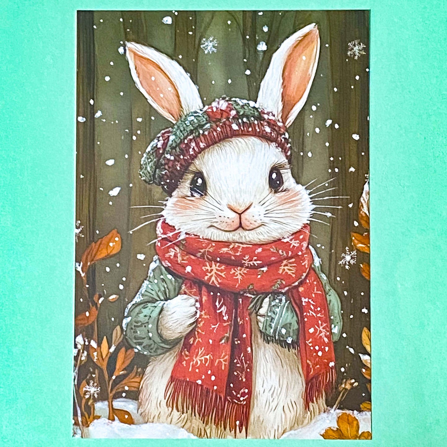 cute kawaii postcard postcards post card cards uk individual animal animals stationery shop store uk polar bear bears hedgehog hedgehogs fox foxes rabbit rabbits bunny bunnies hare hares cat cats kitten owl owls bird birds puppy dog dogs colourful red and green festive christmas foliage holly berries woodland snow snowflakes