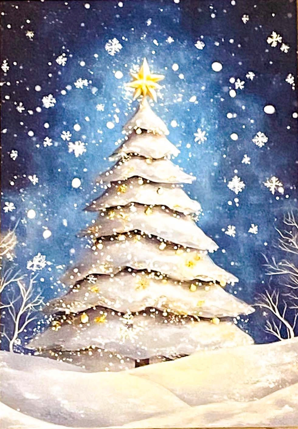 christmas snow snowy postcard postcards post card cards uk cute kawaii festive stationery turquoise  blue midnight sky stars teddy bear snowglobe snow globe polar angel snowman present stocking pretty deep bird woodland tree aqua