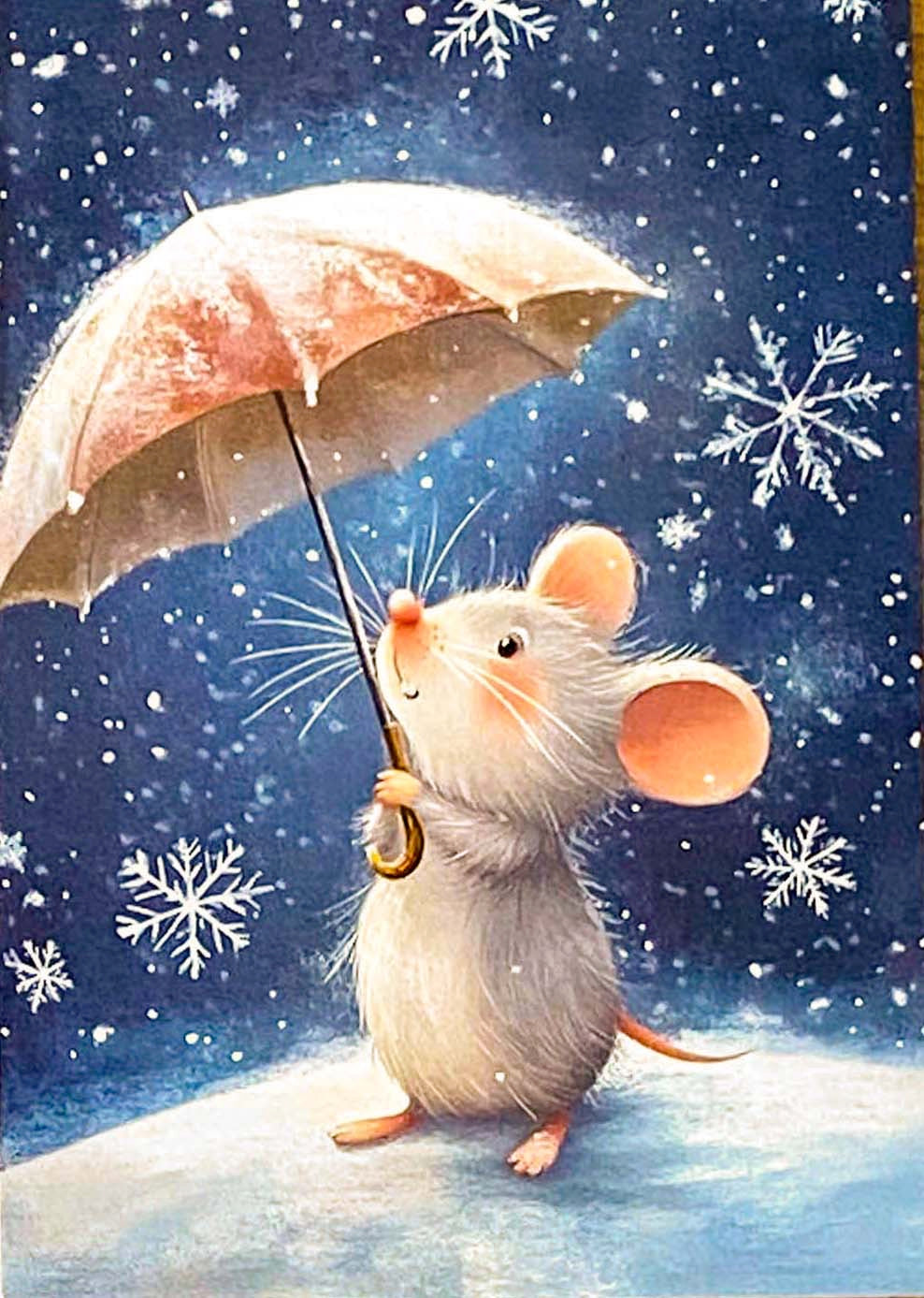 christmas snow snowy postcard postcards post card cards uk cute kawaii festive stationery turquoise  blue midnight sky stars teddy bear snowglobe snow globe polar angel snowman present stocking pretty deep bird woodland tree aqua