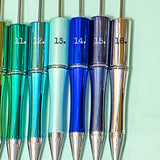 GLOSSY FOIL or PEARL SHINE PEN BASE Blank for Build Your Own Pens - Black Ballpoint Ink