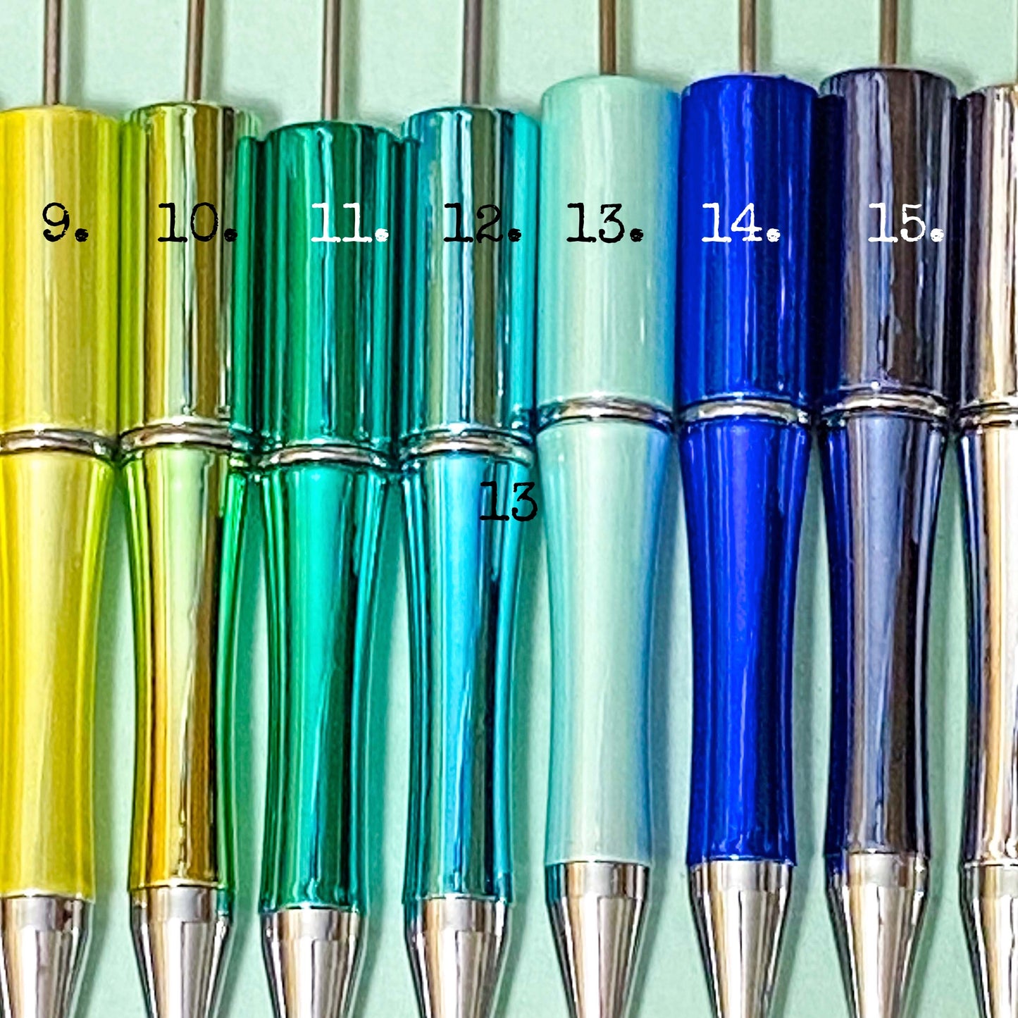 GLOSSY FOIL or PEARL SHINE PEN BASE Blank for Build Your Own Pens - Black Ballpoint Ink