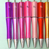GLOSSY FOIL or PEARL SHINE PEN BASE Blank for Build Your Own Pens - Black Ballpoint Ink