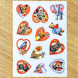 romantic valentines day love hearts flower flowers floral postcard animal animals cute kawaii vintage retro sepia cards post card uk stationery cat dog hedgehog puppy kitten giraffe tiger koala owl bear elephant mouse rabbit squirrel pretty