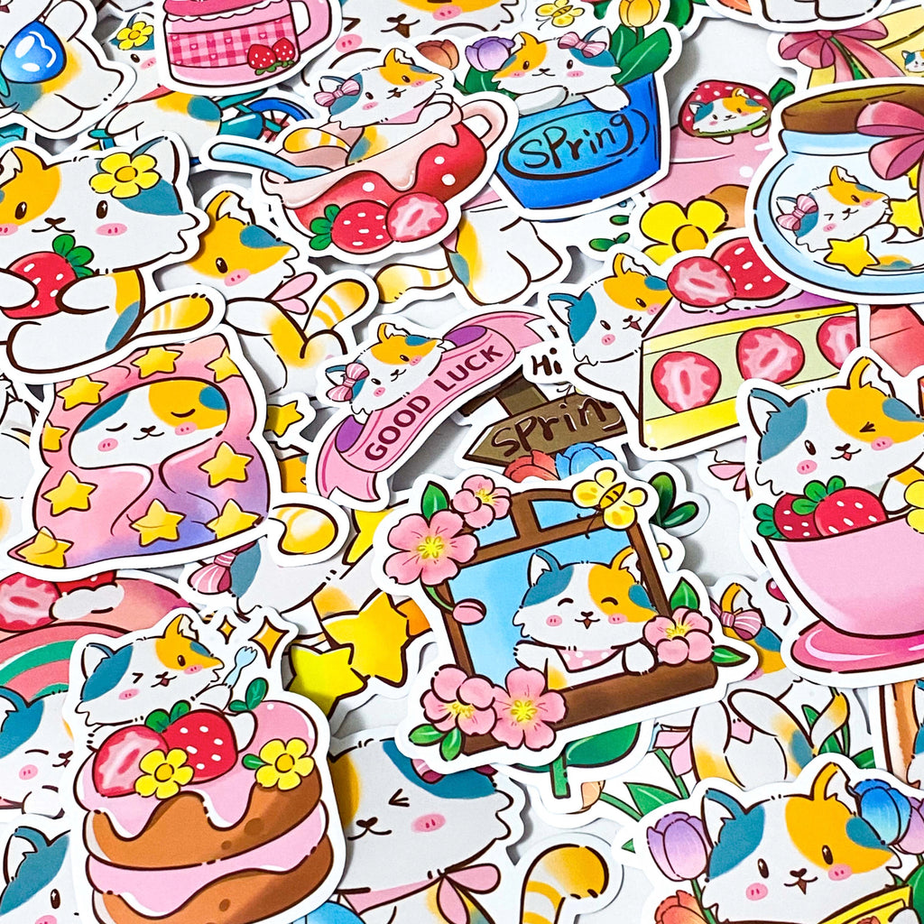 SPRING CATS Large Matte Laptop / Decorative Stickers – The Kawaii Squirrel