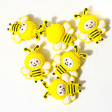 SILICONE BEADS -SPRING PASTELS, OMBRE STARS & BRIGHT YELLOW BEE