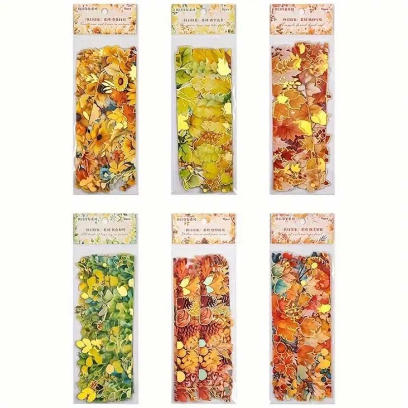 BEAUTIFUL BORDERS Holo Foil Clear Plastic Stickers Pack of 15