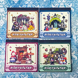 pixel fairytale mini clear sticker book of 10 pages of cartoon fairy stories including alice, little red riding hood, beauty and the beast and snow white