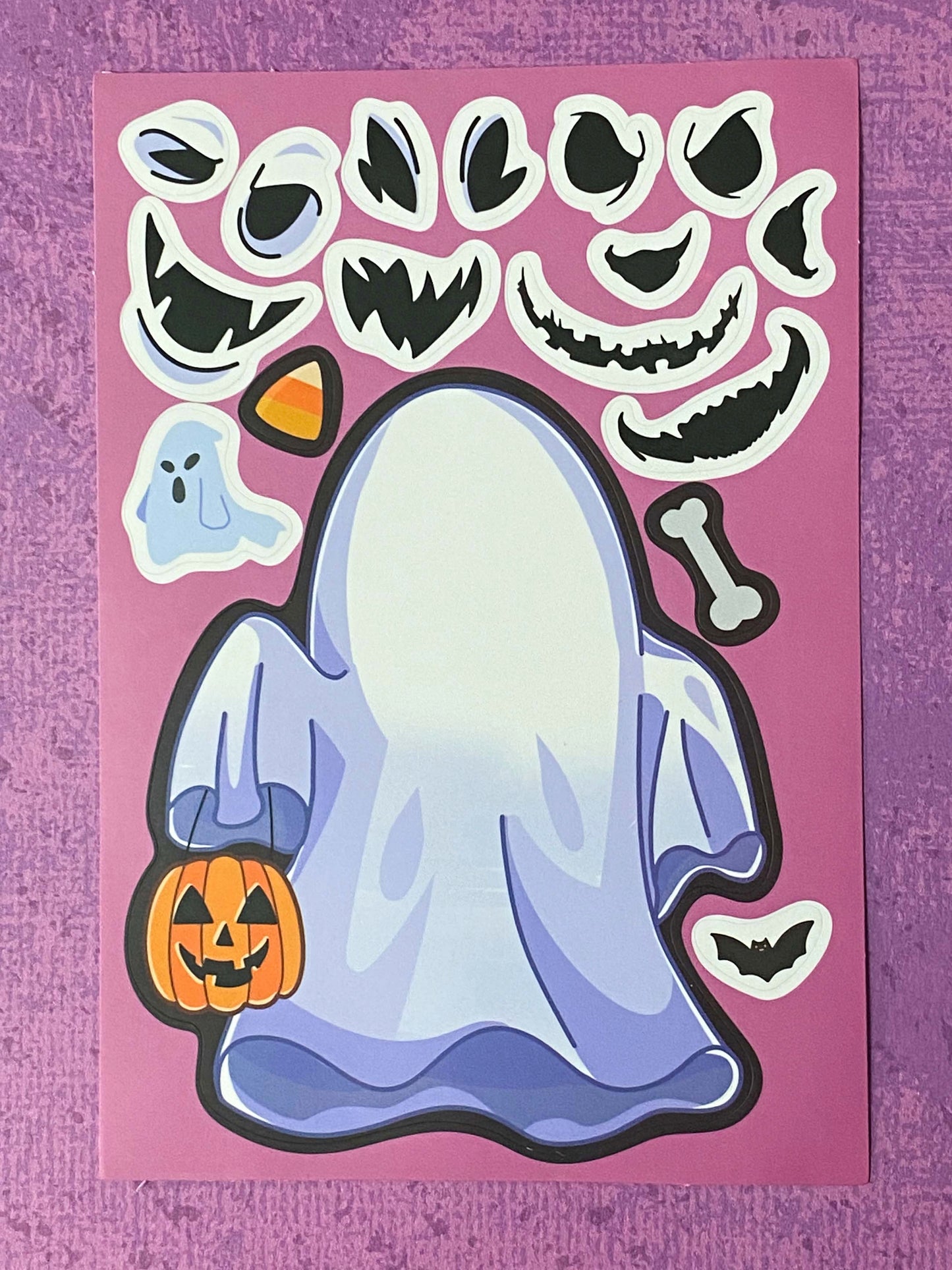 large big kids build a character monster halloween picture sticker stickers sheet uk cute kawaii fun gift gifts stationery children witch frankenstein monster pumpkin pirate death grim reaper mummy vampire werewolf wolf wolves ghost ghosts 