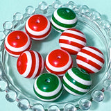 jumbo very large big huge chunky acrylic bead beads red green white sparkly metallic round 20mm 2cm christmas festive colours rhinestone candy stripe stripes spot spotty uk cute kawaii craft supplies jewellery making pen blank base blanks make your own beaded jewellery stationery