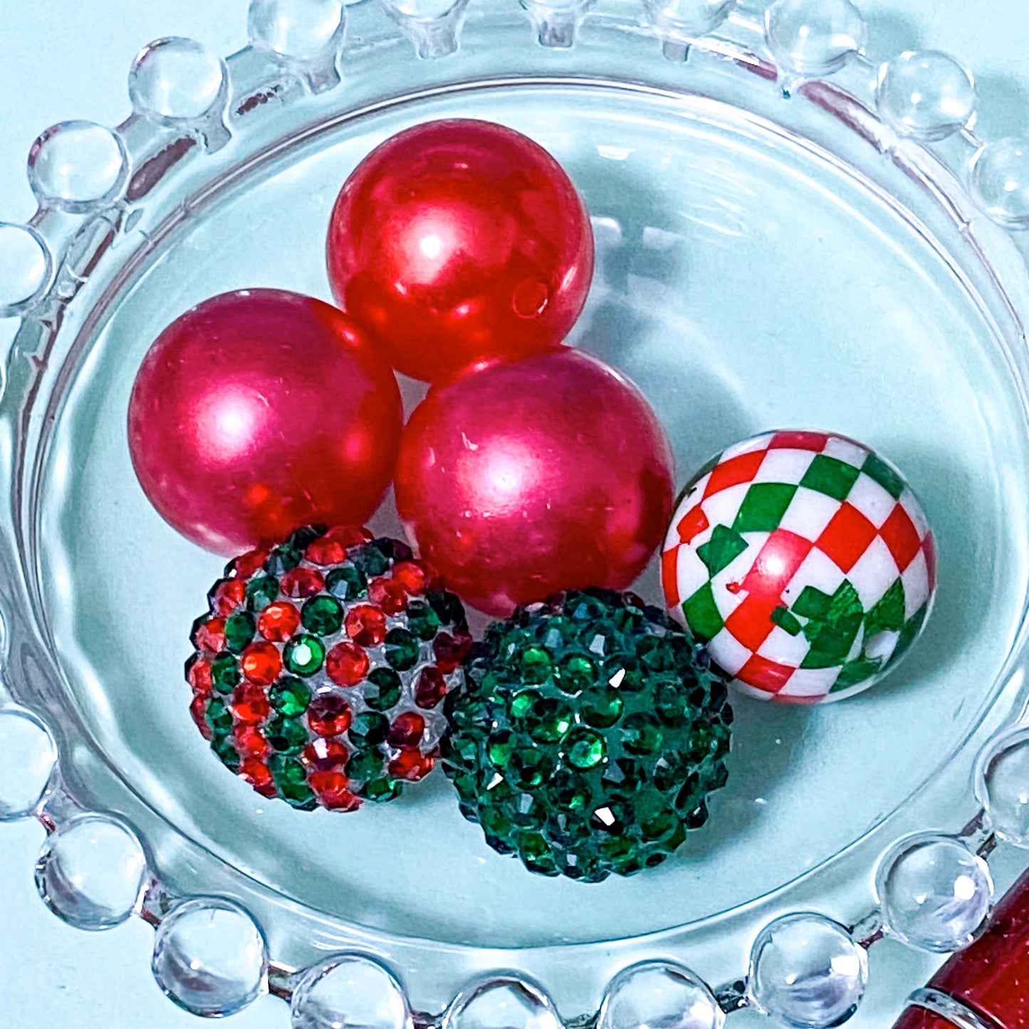 Extra Large Acrylic Beads 20mm Christmas Colours & PEN BLANKS