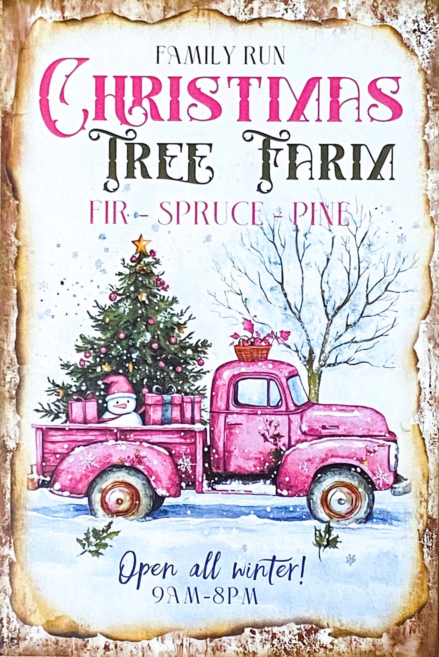 On Offer! SHABBY CHIC Vintage Pink Christmas Postcards