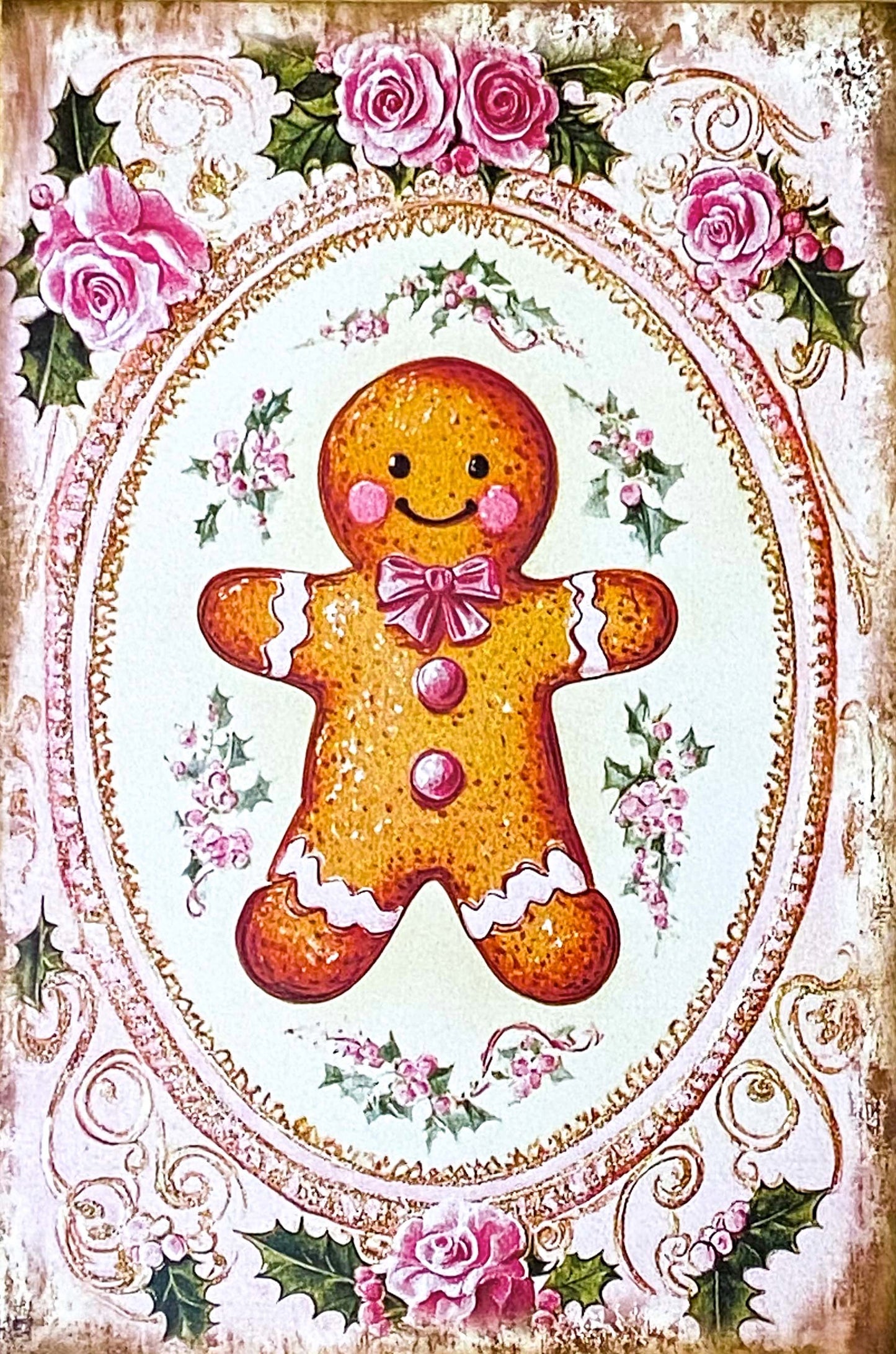 On Offer! SHABBY CHIC Vintage Pink Christmas Postcards