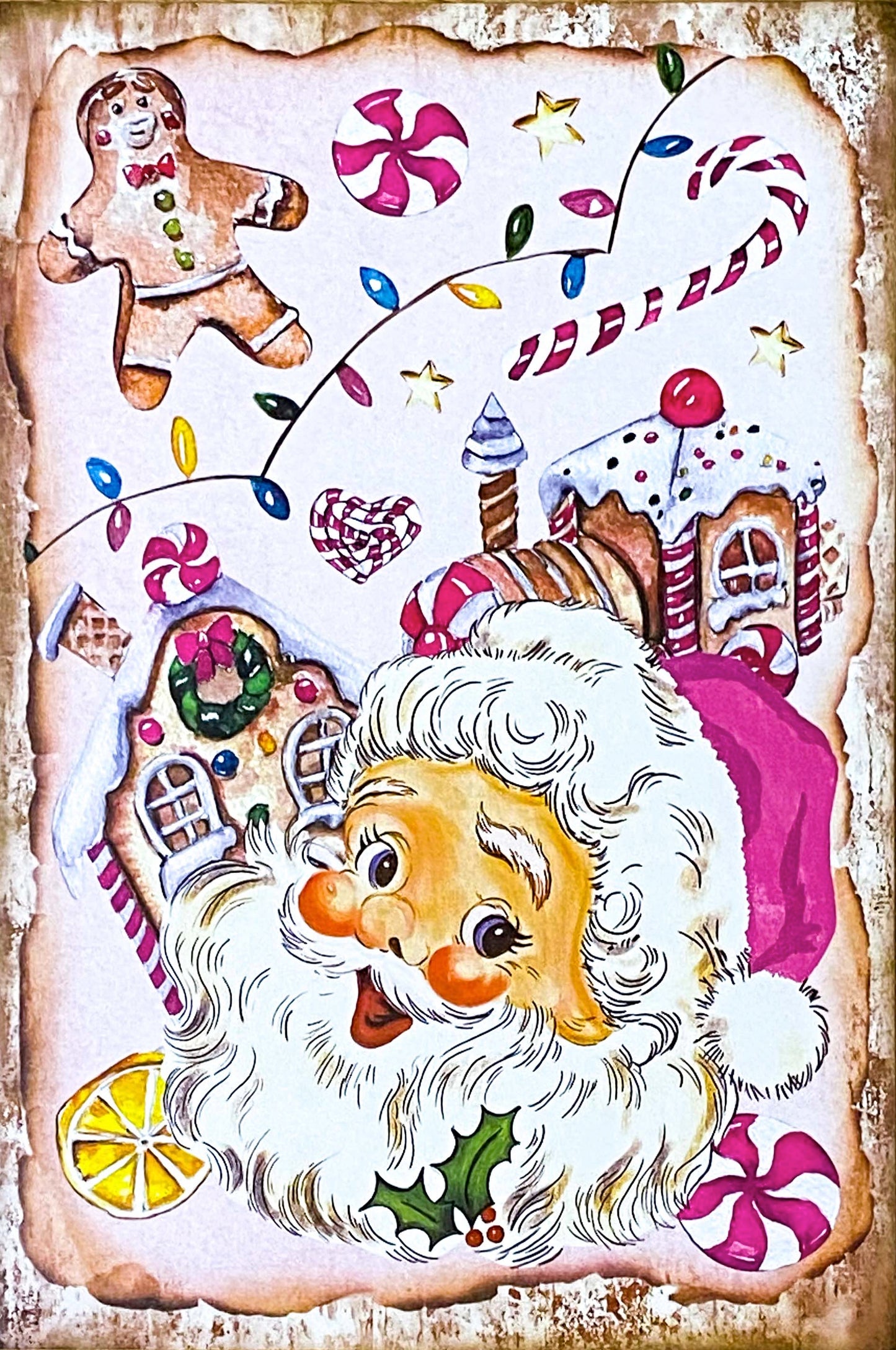 On Offer! SHABBY CHIC Vintage Pink Christmas Postcards