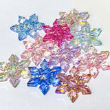 jumbo 35mm 36mm snowflake bead beads acrylic clear foil metallic lustre pearl pearly christmas festive big large chunky very beaded pen ens make your own uk cute kawaii craft supplies shop store pretty snow flake