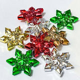 jumbo 35mm 36mm snowflake bead beads acrylic clear foil metallic lustre pearl pearly christmas festive big large chunky very beaded pen ens make your own uk cute kawaii craft supplies shop store pretty snow flake