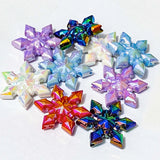 jumbo 35mm 36mm snowflake bead beads acrylic clear foil metallic lustre pearl pearly christmas festive big large chunky very beaded pen ens make your own uk cute kawaii craft supplies shop store pretty snow flake