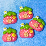 SPRING BUNNY, STRAWBERRIES & FLOWERS Resin Flatbacks