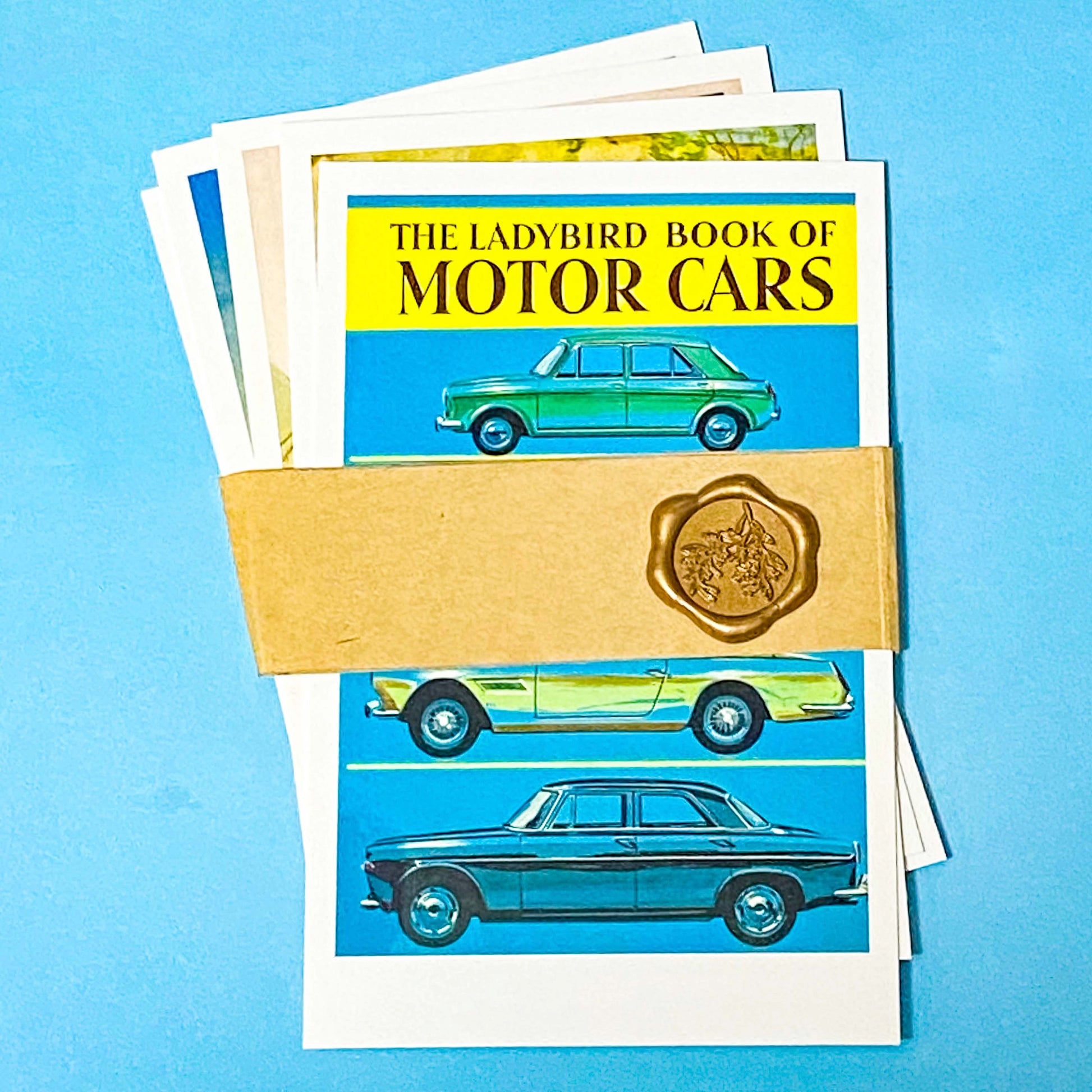 vintage ladybird book covers postcard set of 5 with transport- cards commercial vehicles, flight  