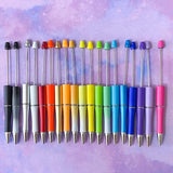 pen base bases build your own pens make beaded beads uk cute kawaii bright colours rainbow metallic ombre bargain stationery supplies planner addict addicts red orange yellow green blue lilac purple white black gold silver