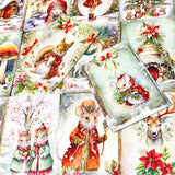 mouse mice magic magical postcard postcards bundle set of 3 card cards post stationery shop store uk cute kawaii festive green red fairy unicorn door doorway foliage plants flowers cute kawaii gift gifts deer cottage wood woodland animal animals squirrel