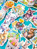 ADORABLE EASTER Laptop Stickers Matte Large Sticker SET 12