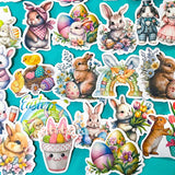 cute kawaii bunny bunnies rabbit rabbits easter spring laptop sticker stickers set uk stationery gift gifts shop store pretty pastel fluffy egg eggs flower flowers lovers addict