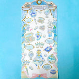 magical fairytale sticker packs of clear stickers on a blue background