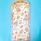 magical fairytale sticker packs of clear stickers on a blue background