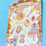 magical fairytale sticker packs of clear stickers on a blue background